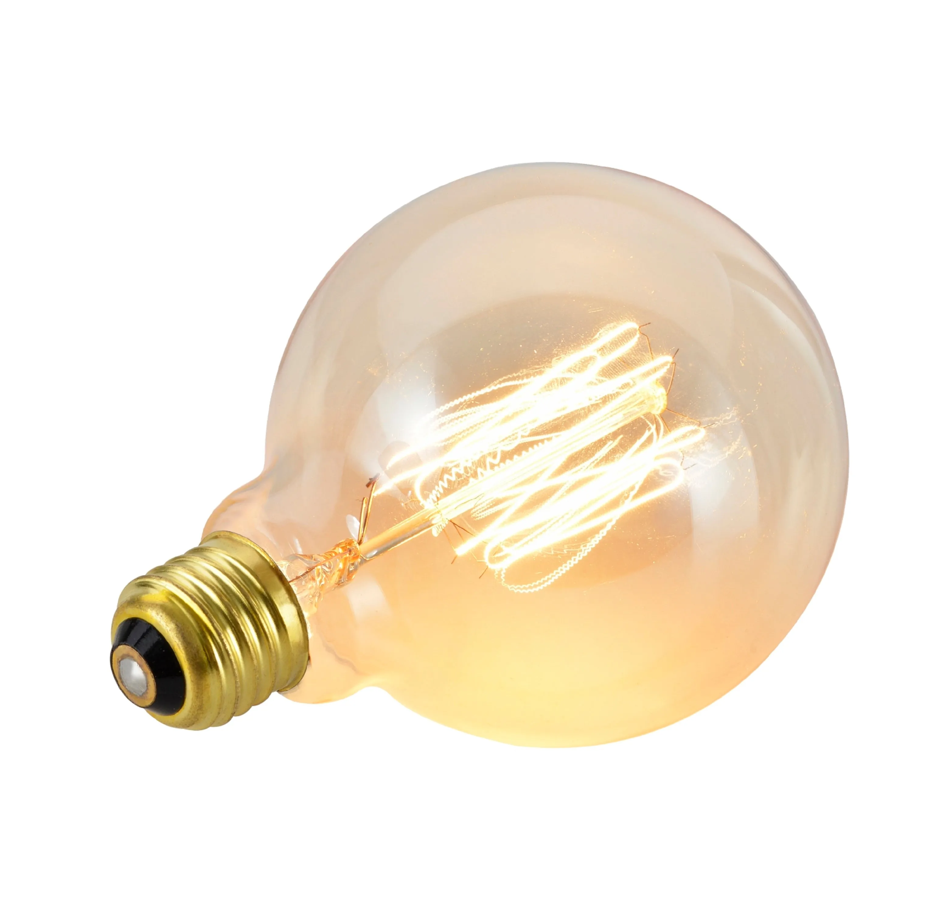 # 10004-04 G125 Vintage Edison Filament Light Bulb, 60 Watt Medium (E26) Base, Clear, 4 Pack