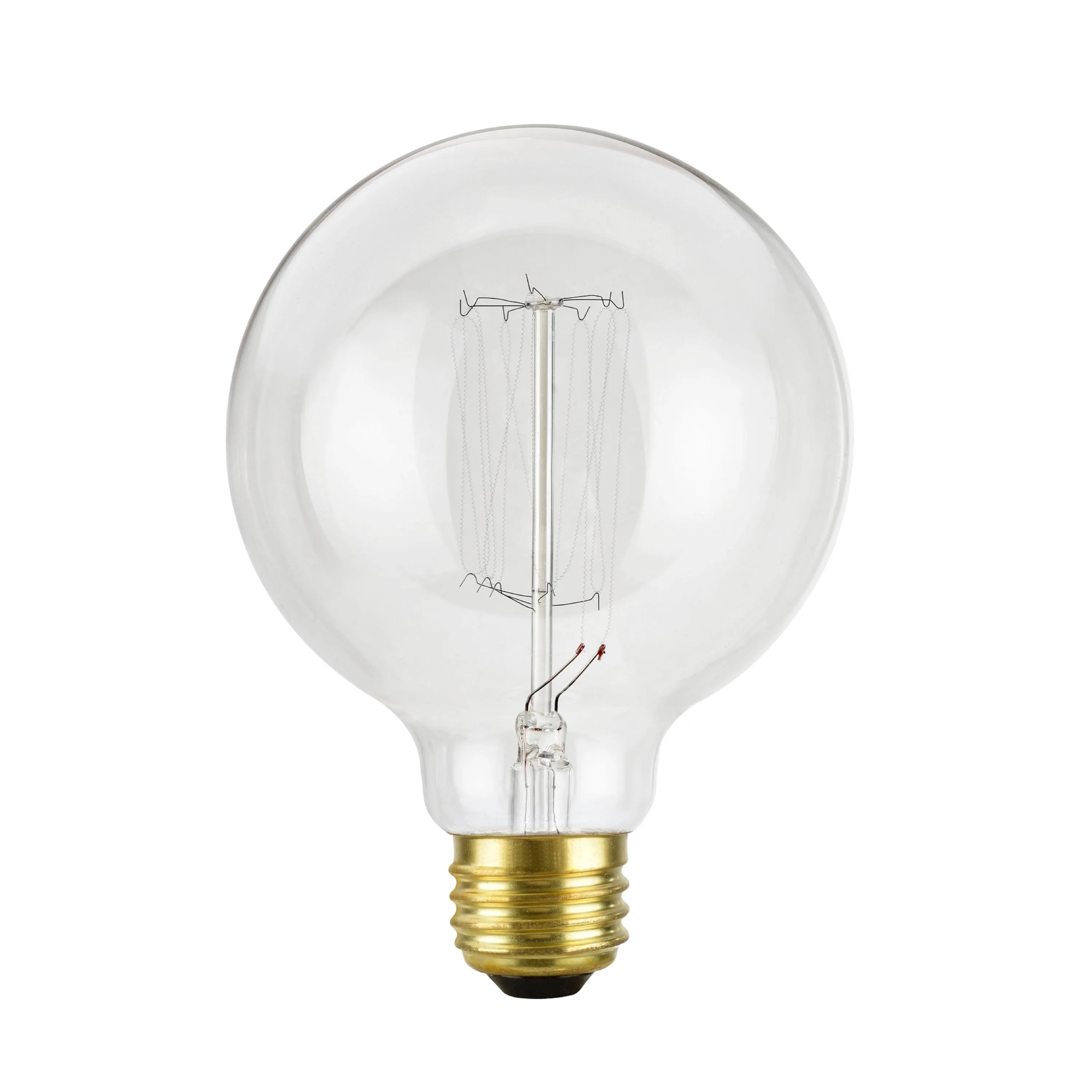 # 10004-04 G125 Vintage Edison Filament Light Bulb, 60 Watt Medium (E26) Base, Clear, 4 Pack