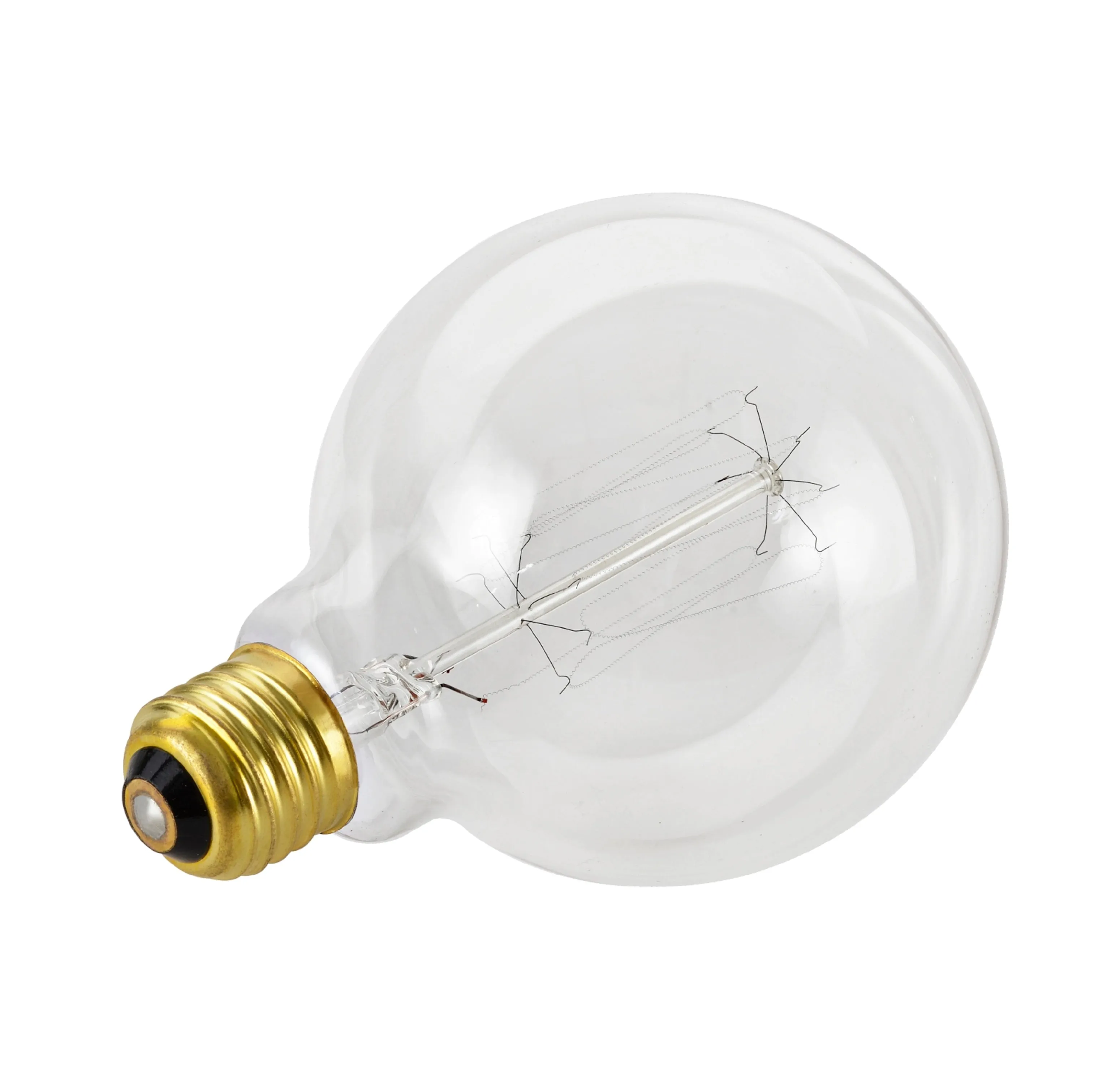 # 10004-04 G125 Vintage Edison Filament Light Bulb, 60 Watt Medium (E26) Base, Clear, 4 Pack