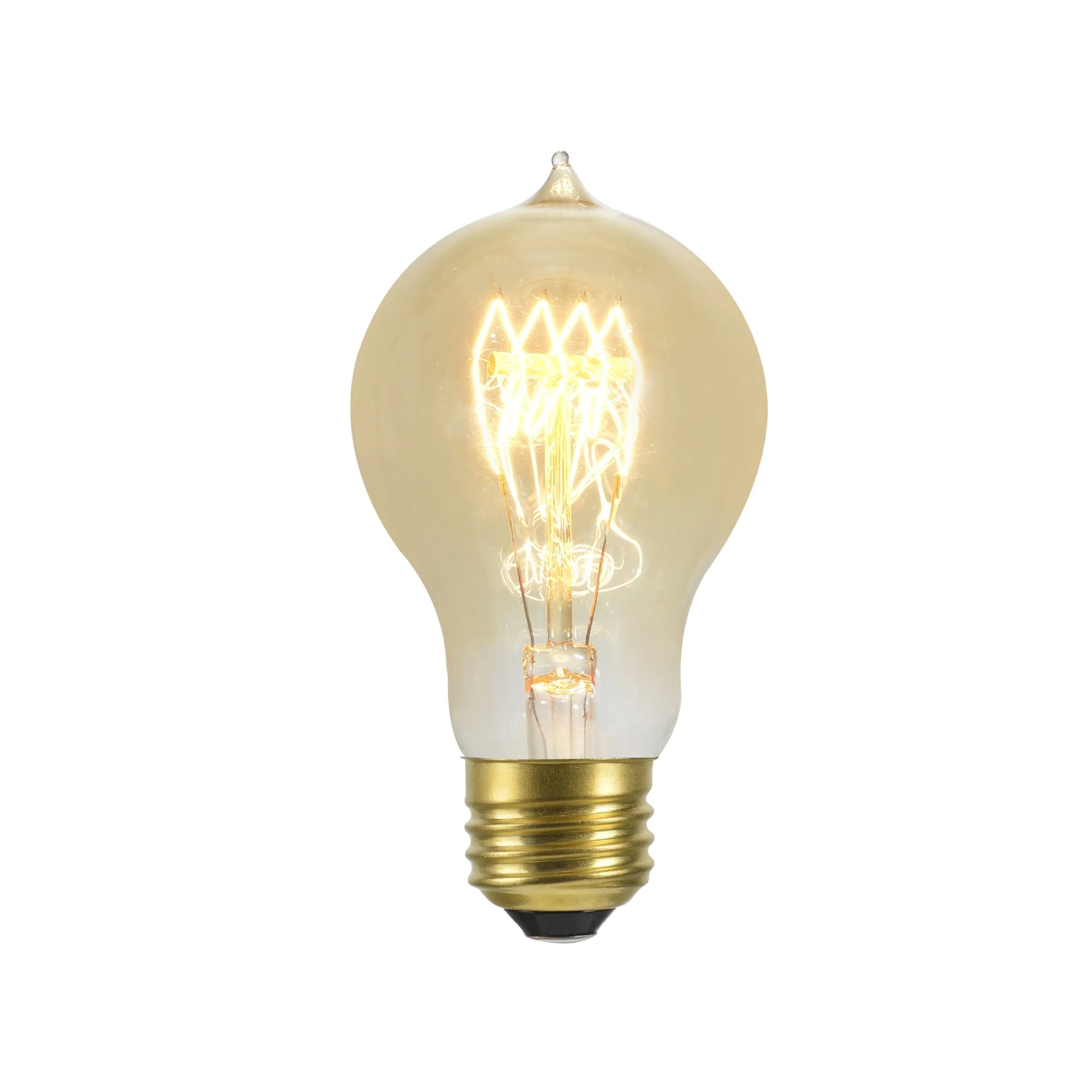 # 10005-06 A19 Vintage Edison Filament Light Bulb, 60 Watt Medium (E26) Base, Amber, 6 Pack