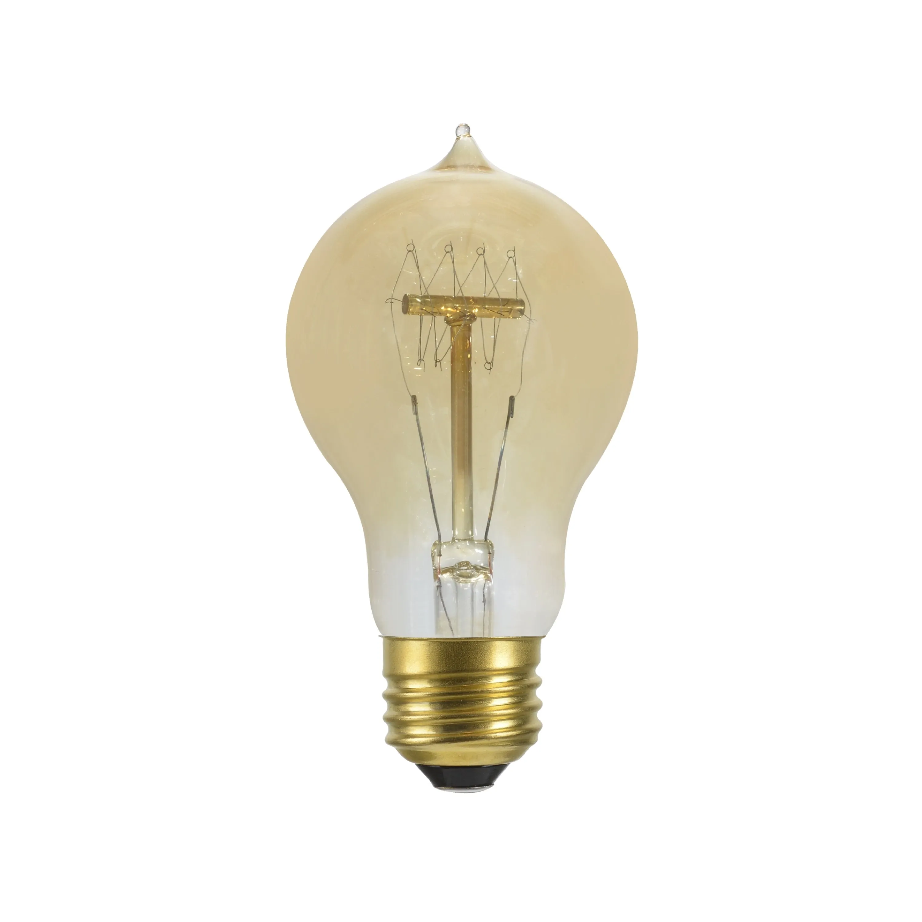 # 10005-06 A19 Vintage Edison Filament Light Bulb, 60 Watt Medium (E26) Base, Amber, 6 Pack