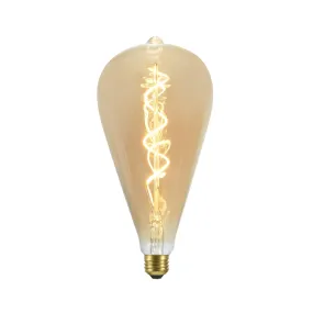 # 10010-11 ST120 Vintage Edison Decorative LED Light Bulb, 4 Watt Medium (E26) Base, Amber