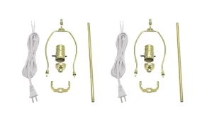 # 21024-2, Make-A-Lamp Kit in Brass, 2 Pack