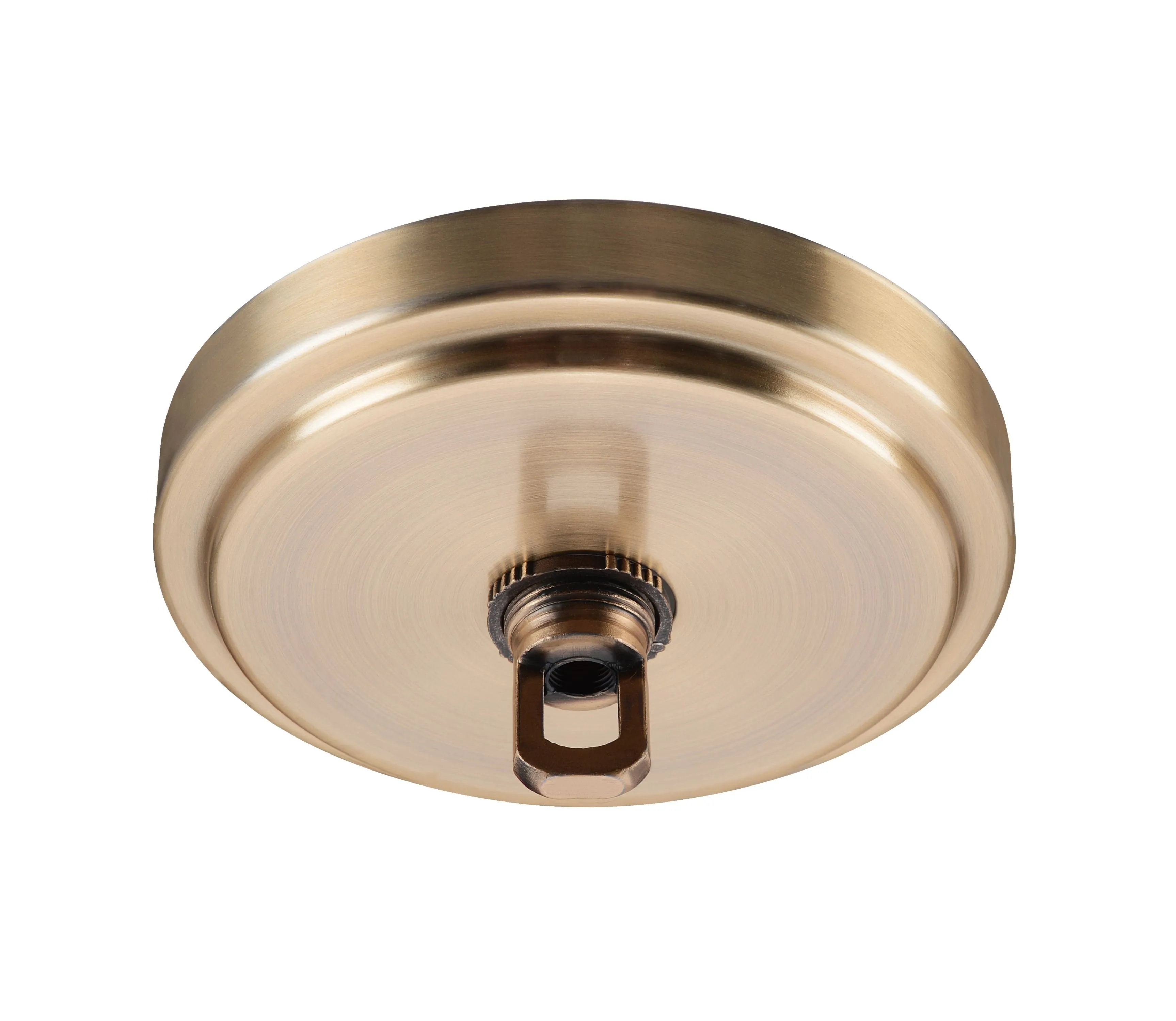 # 21508-4X, Warm Brass Transitional Chandelier Fixture Canopy Kit, 5-1/2" Diameter with Collar Loop, 1" Center Hole