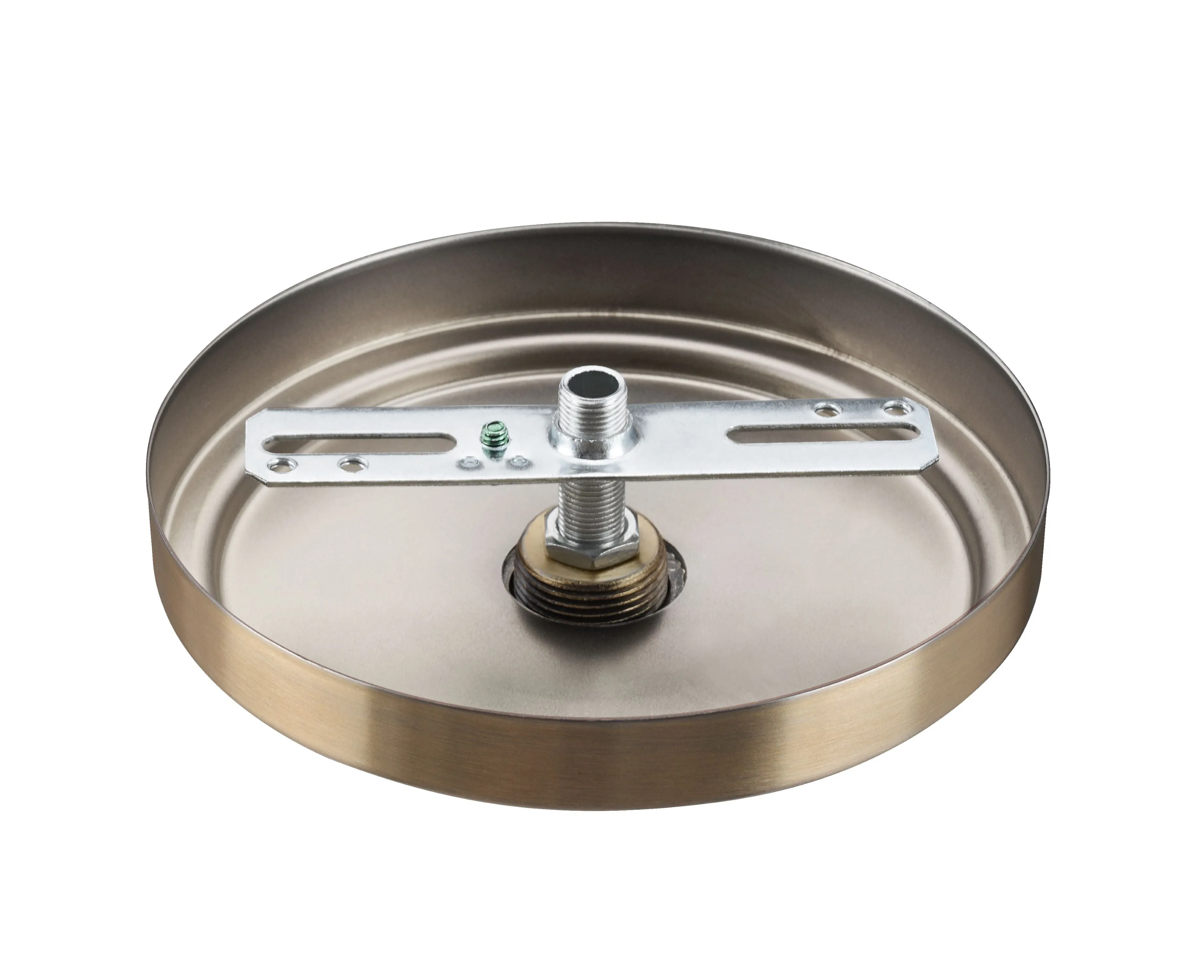 # 21508-4X, Warm Brass Transitional Chandelier Fixture Canopy Kit, 5-1/2" Diameter with Collar Loop, 1" Center Hole