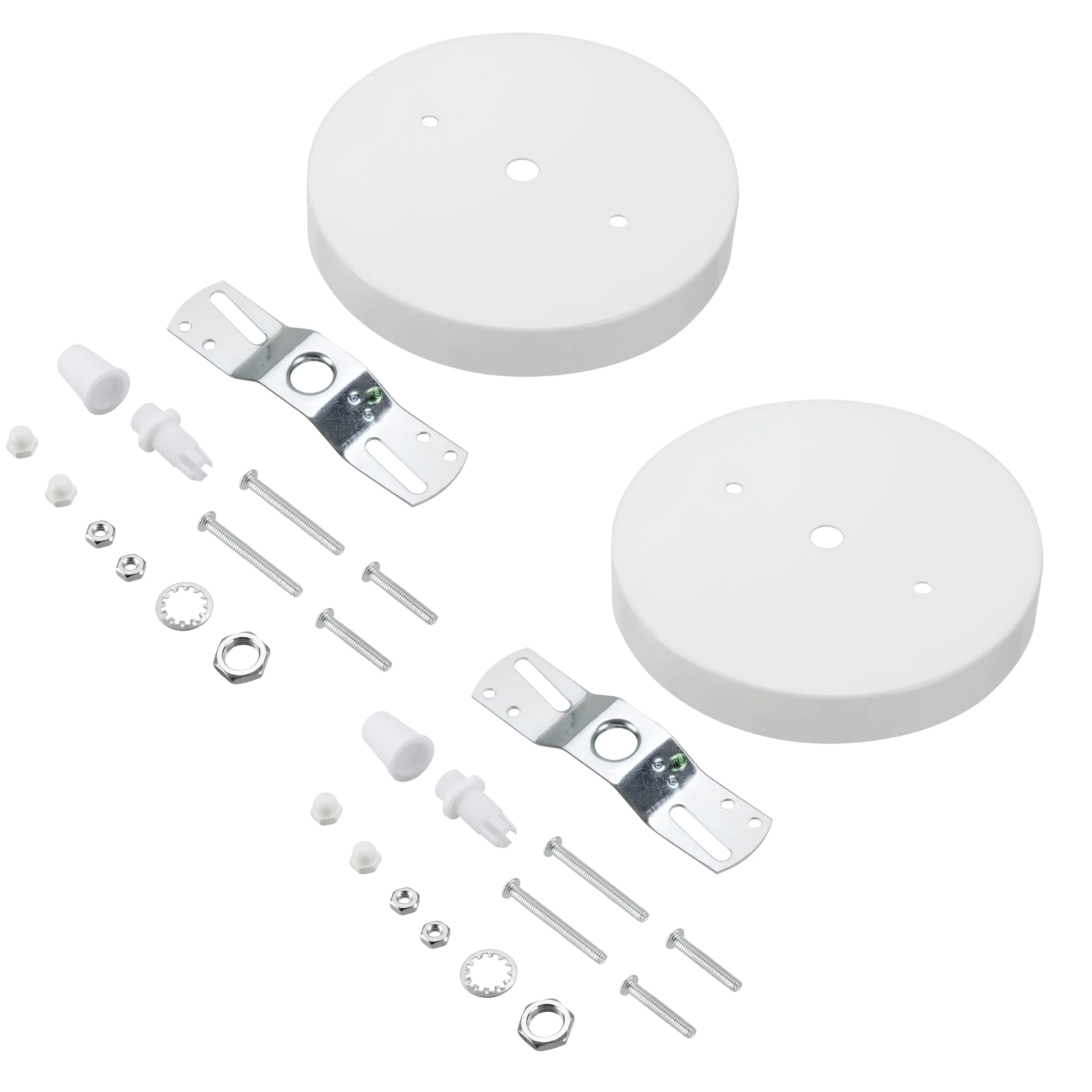 # 21512-2X Contemporary Fixture Canopy Kit, 5-1/8" Diameter, 7/16" Center Hole, Matte White, 1 Sets/Pack