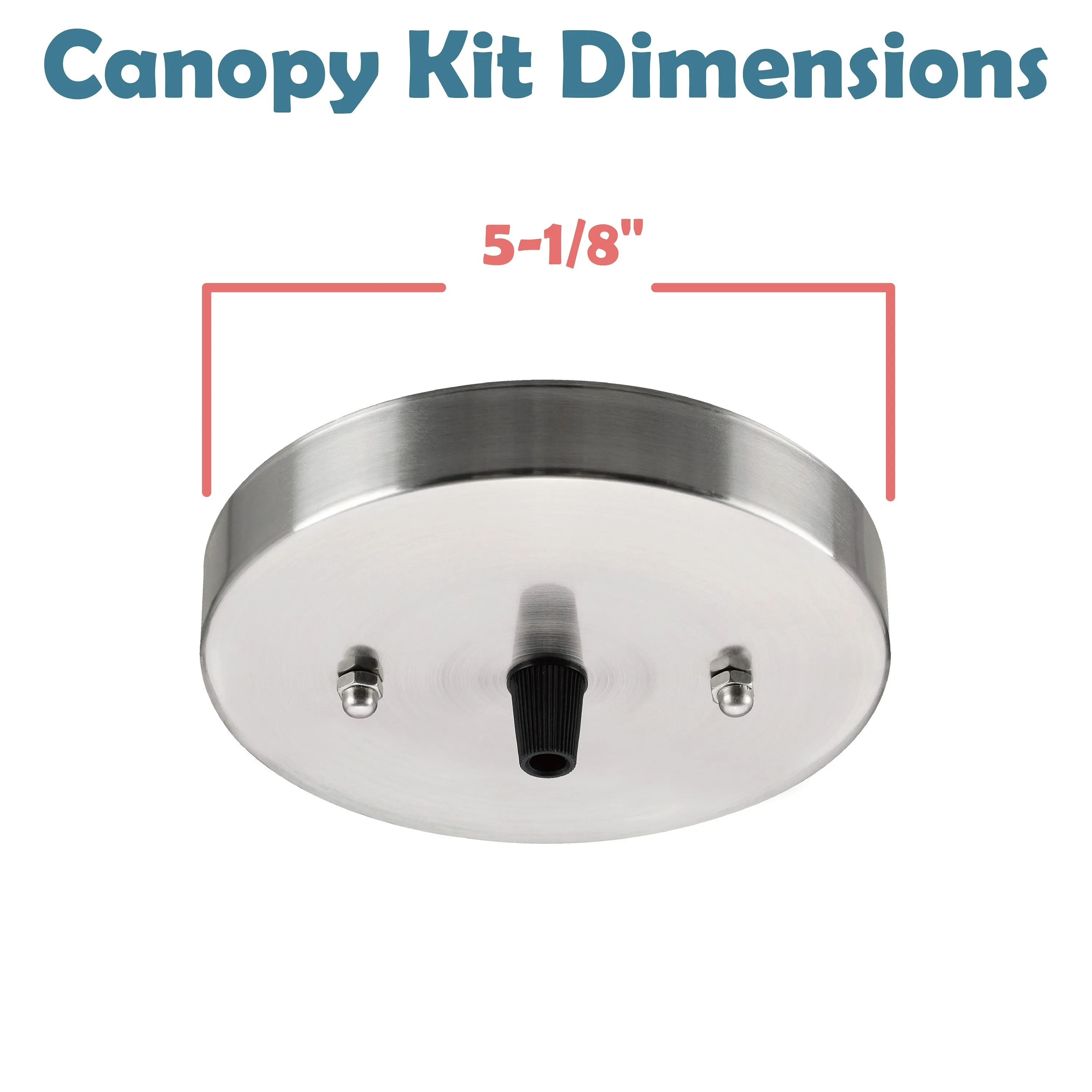 # 21512-3X Contemporary Fixture Canopy Kit, 5-1/8" Diameter, 7/16" Center Hole, Brushed Nickel, 1 Sets/Pack