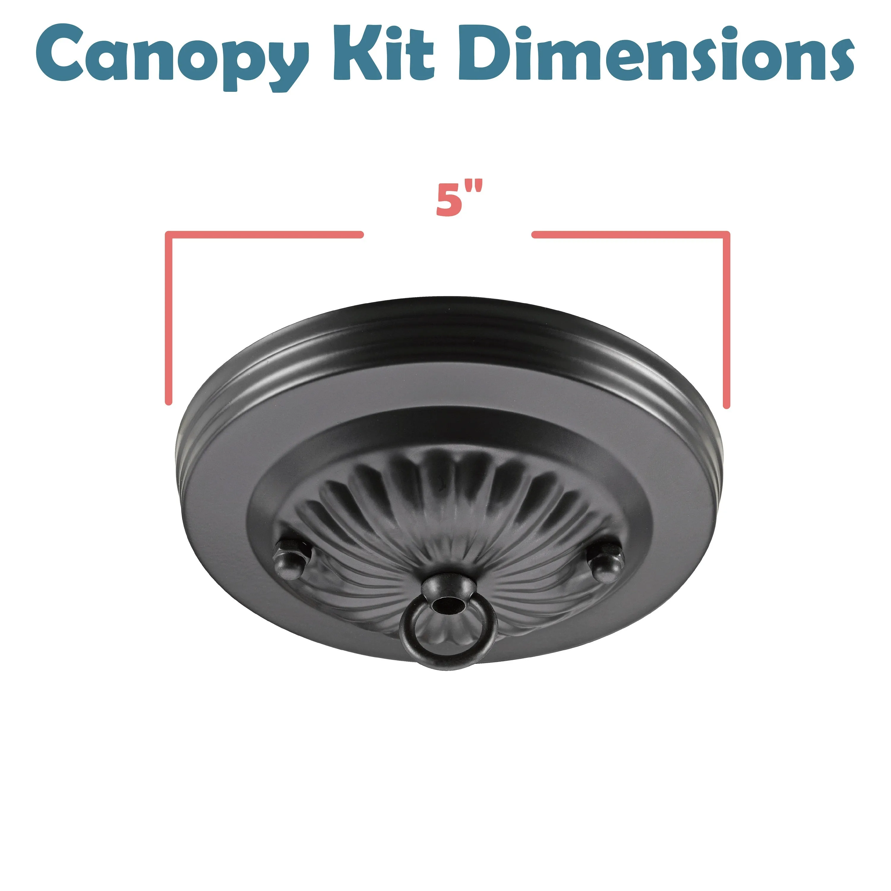 # 21513-1X Traditional Fixture Canopy Kit, 5" Diameter with Loop, 7/16" Center Hole, Oil Rubbed Bronze, 1 Sets/Pack