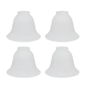 # 23023-4 Transitional Style Replacement Bell Shaped Frosted Glass Shade, 2 1/4" Fitter Size, 4 1/2" high x 6" diameter, 4 Pack