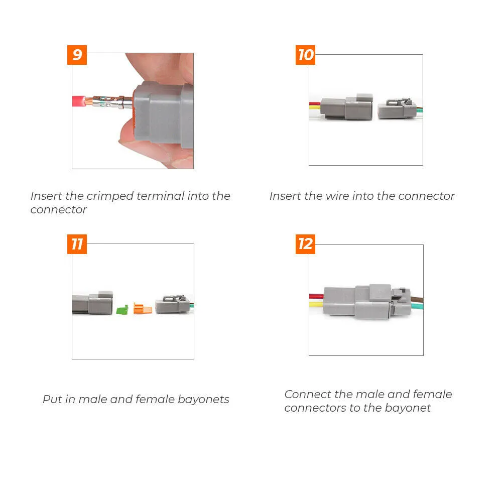 1000PCS Waterproof Deutsch DT Connector Kit with Crimp Tool