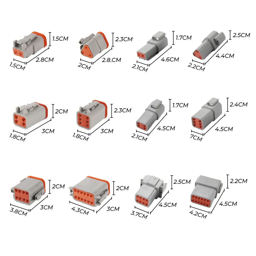 1000PCS Waterproof Deutsch DT Connector Kit with Crimp Tool