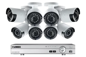 1080p Camera System with 8 Channel DVR and 8 1080p Outdoor Security Cameras, 130ft Night Vision, 1TB Hard Drive