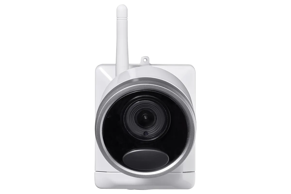 1080p Wire Free Camera System with 4 Battery Operated Cameras, 65ft Night Vision, Mic and Speaker for Two-Way Audio