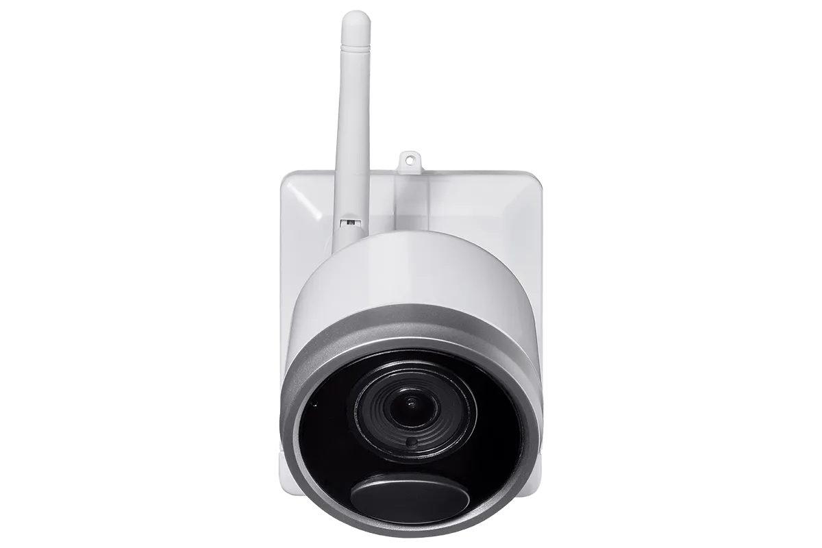 1080p Wire Free Camera System with 4 Battery Operated Cameras, 65ft Night Vision, Mic and Speaker for Two-Way Audio