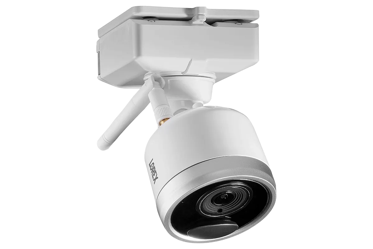 1080p Wire Free Camera System with 4 Battery Operated Cameras, 65ft Night Vision, Mic and Speaker for Two-Way Audio