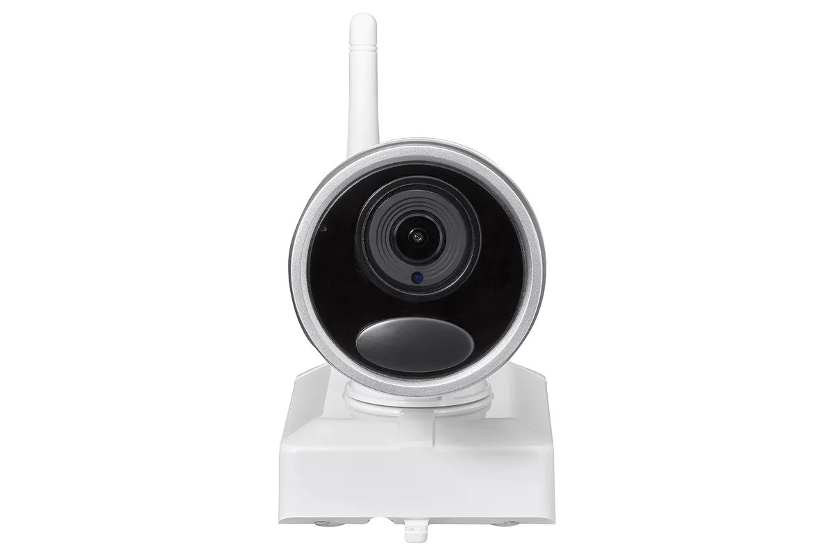 1080p Wire Free Camera System with 4 Battery Operated Cameras, 65ft Night Vision, Mic and Speaker for Two-Way Audio