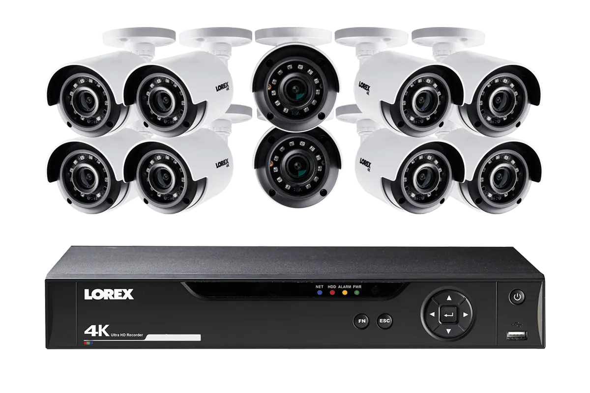 4K HD 16 Channel Security System with 10 Ultra HD 4K Outdoor Cameras, 135ft night vision