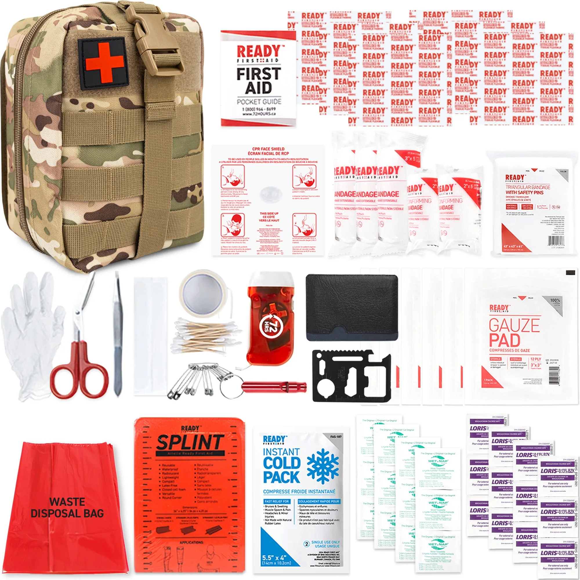 72HRS Molle First Aid Kit - Compact (Camo)