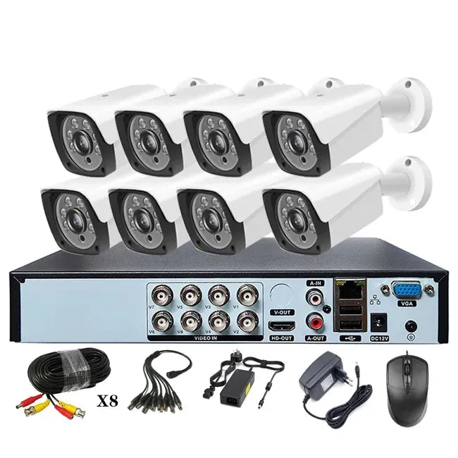 8CH 5MP AHD DVR Kit CCTV Camera System Full HD TVI AHD CVI IP 8CH 5.0Megapixel Video Surveillance Outdoor Security Email Alarm