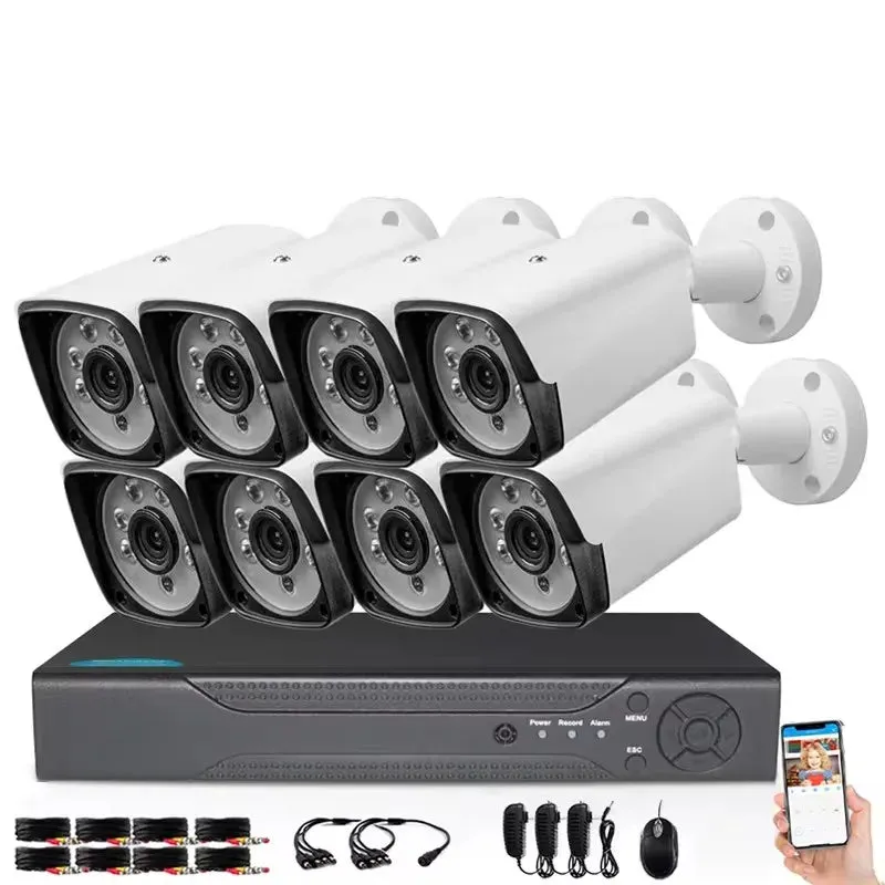 8CH 5MP AHD DVR Kit CCTV Camera System Full HD TVI AHD CVI IP 8CH 5.0Megapixel Video Surveillance Outdoor Security Email Alarm