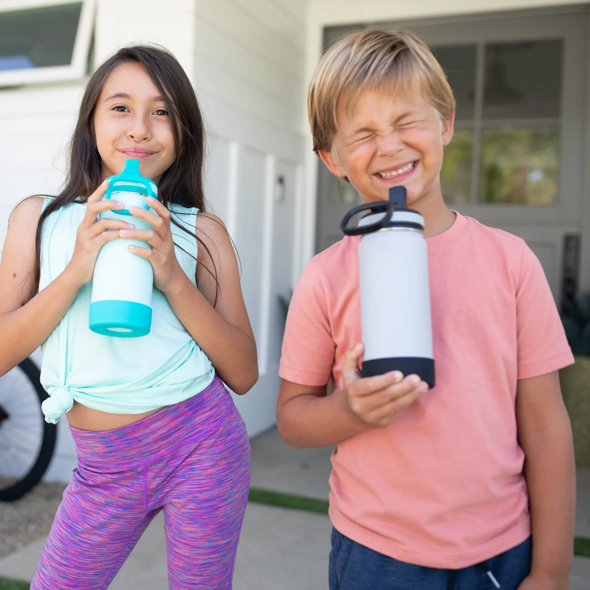 Actives Kids Water Bottle With Straw Lid