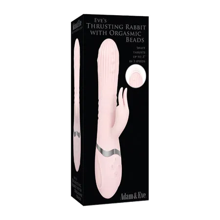 Adam & Eve Eve's Thrusting Rabbit w/Orgasmic Beads - Pink