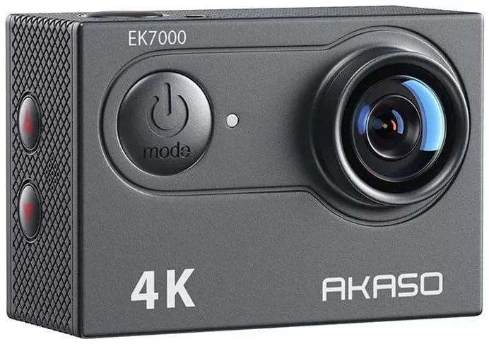 AKASO EK7000 4K30FPS 20MP WiFi Action Camera with EIS Ultra HD Underwater Camera 131FT Waterproof Camera Remote Control 4X Zoom in Photo Mode Support External Microphone Black