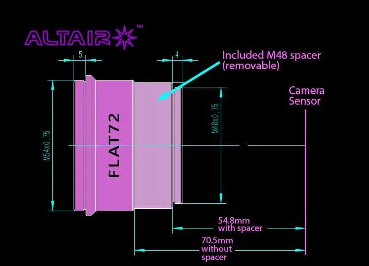 Altair 72mm F6 EDF Refractor