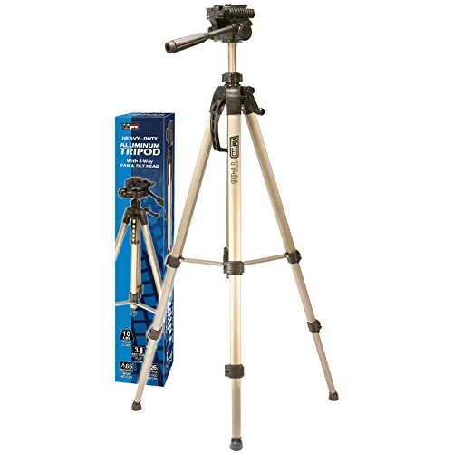 Aluminum Tripod with 3 Way Pan & Tilt Head , 66"