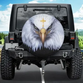 American Eagle Cool Universal Spare Tire Cover - Jesus Cross Christian Catholic Wheel Cover