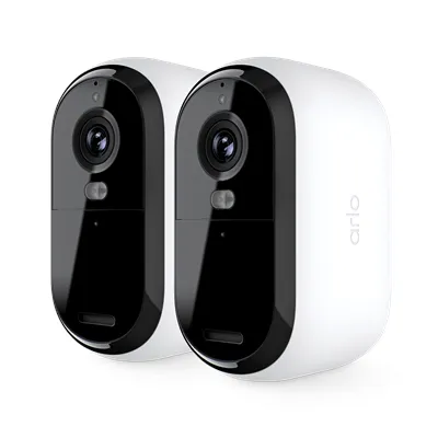 Arlo 2K Essential Outdoor Security Camera Pack of 2 - White | VMC2250100EUS