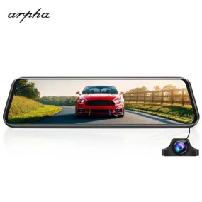 Arpha W03 12" Max Streaming Mirror 1080P HD Dashcam (Front Back)