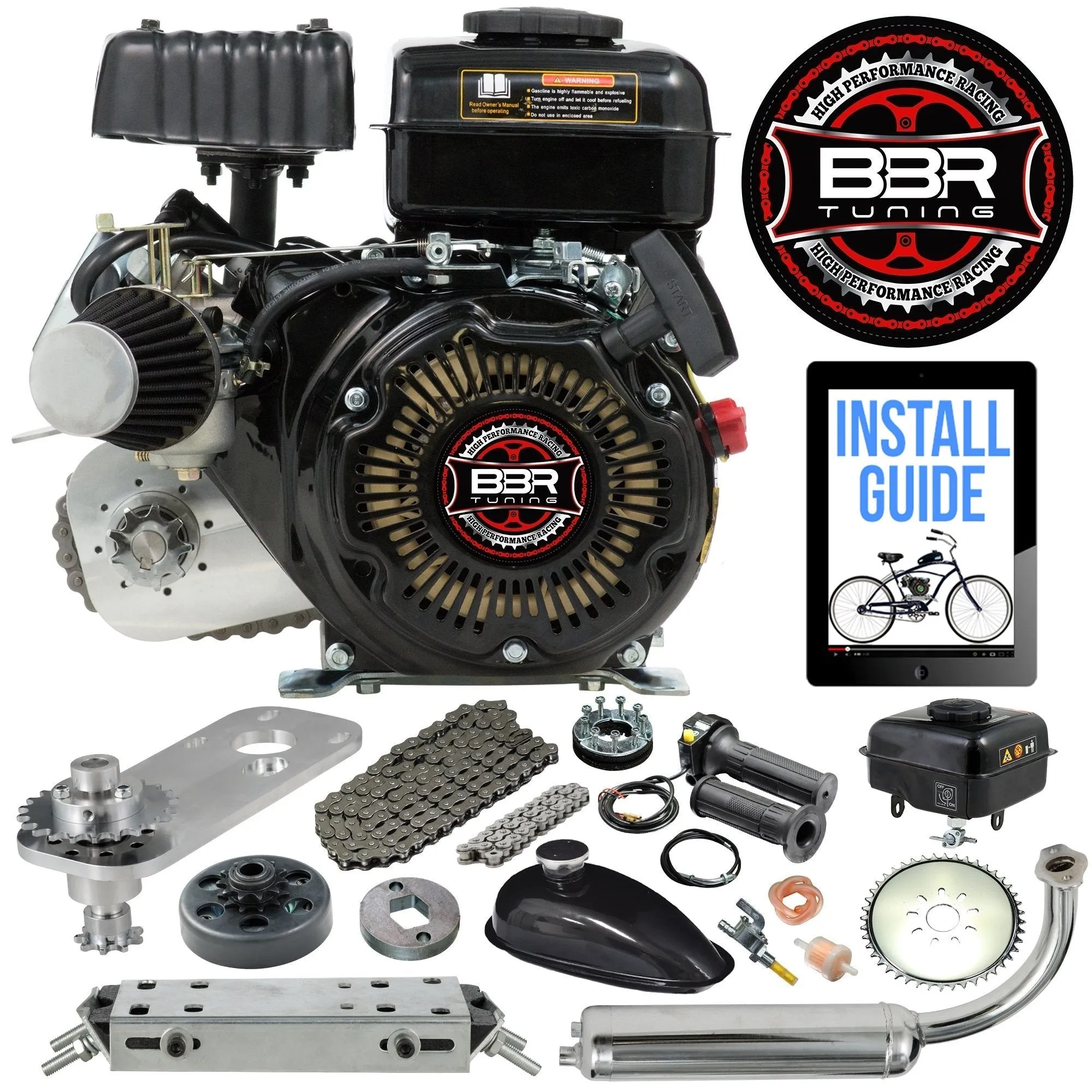 BBR Tuning Complete 79cc The Beast Pull Start 4-Stroke Bicycle Engine Kit