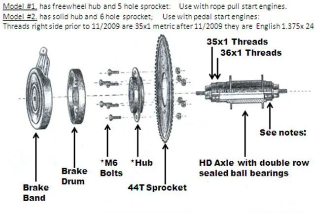 BBR Tuning Free Wheel Pull Start Heavy Duty Axle Kit