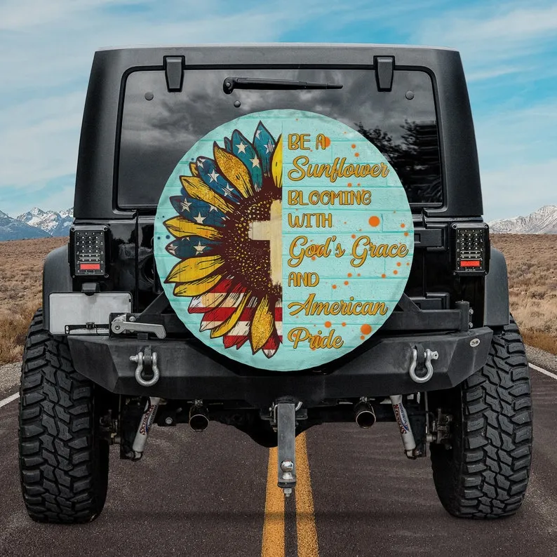 Be A Sunflower Tire Cover - Christian Tire Cover