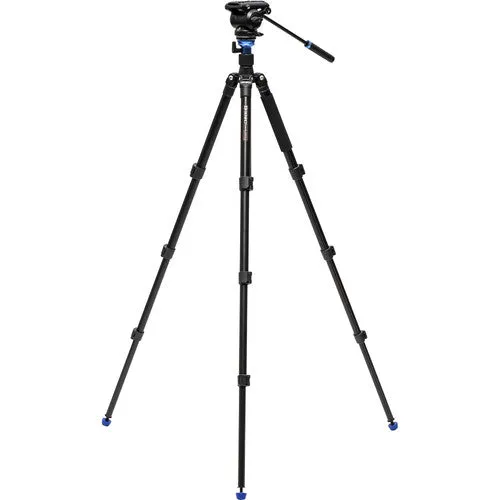 Benro Reverse-Folding Aluminum Travel Tripod with S4Pro Fluid Video Head