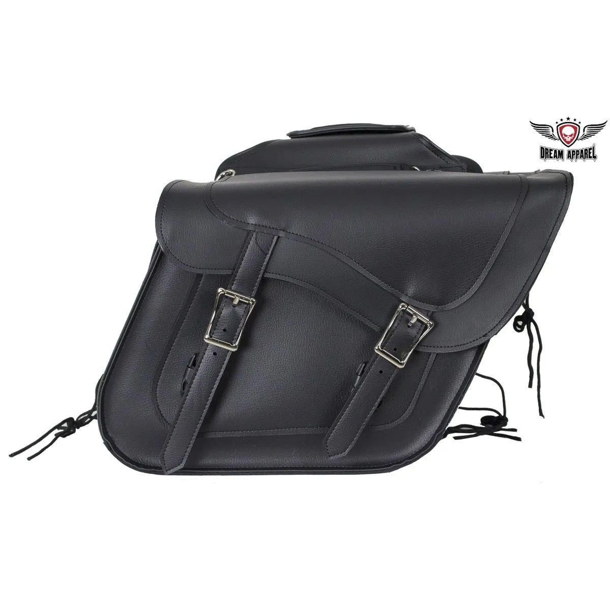 Black Motorcycle Saddlebag with Gun Pockets