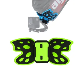 Butterfly Helmet Mount Adapter for GoPro, Insta360, DJI and Other Action Cameras(Fluorescent Green)