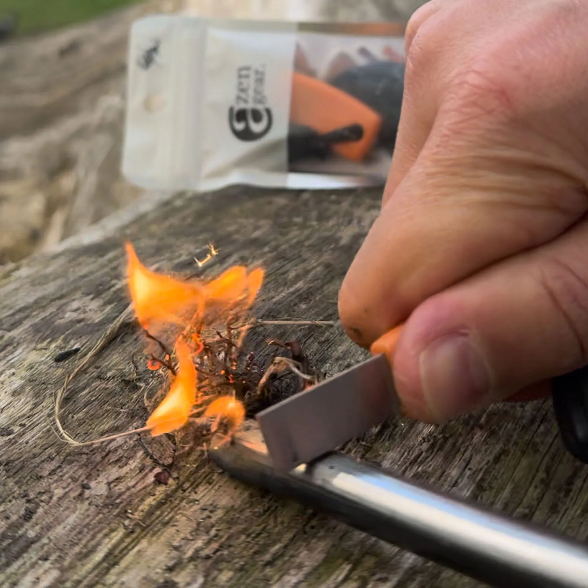 Camping Flint and Steel Fire Starter, Ferro Rod, HSS Striker