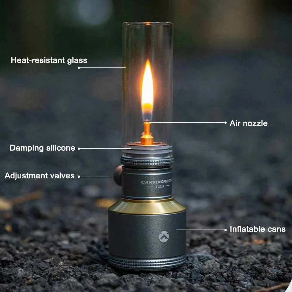 Candlelight Kit Portable Lamp Windproof CandleLight Outdoor Camping GasBurner Light Tent Lamp Picnic BBQ Fishing Lantern