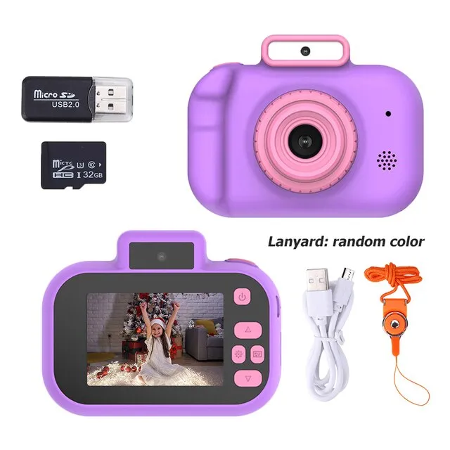 Children's Camera High-definition 4000W Front Rear Dual-camera 2 Inch 1080P HD IPS Screen Digital Kids Camera Photography Toys