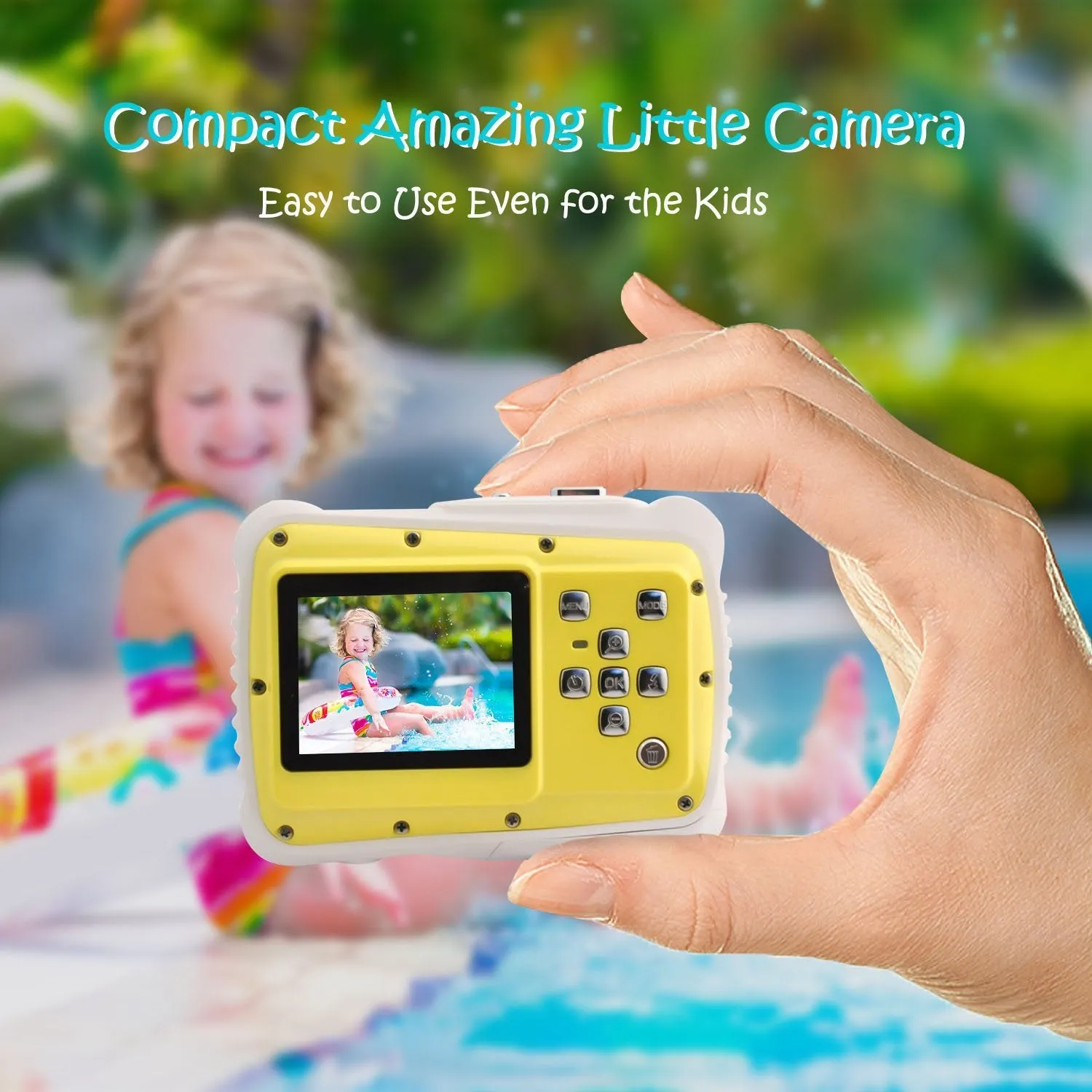 Children's Digital Camera 3M Underwater Digital Children's Camera 8x Digital Zoom Suitable for Boys and Girls Toys