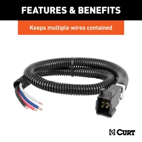 CURT 58823 1/4in. x 25ft. Convoluted Slit Loom Tubing