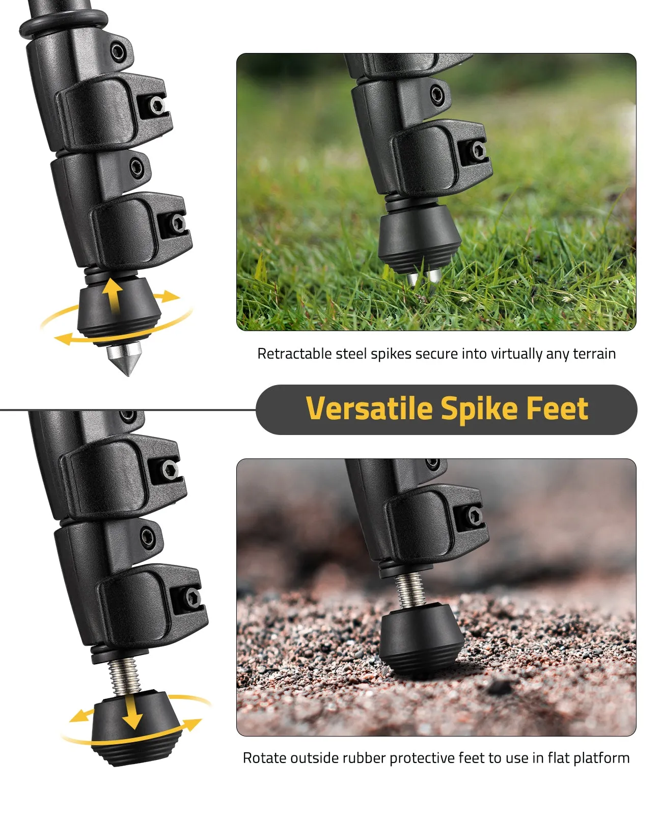 Cvlife Shooting Tripods for Rifles with 360° QD V Yoke Rest