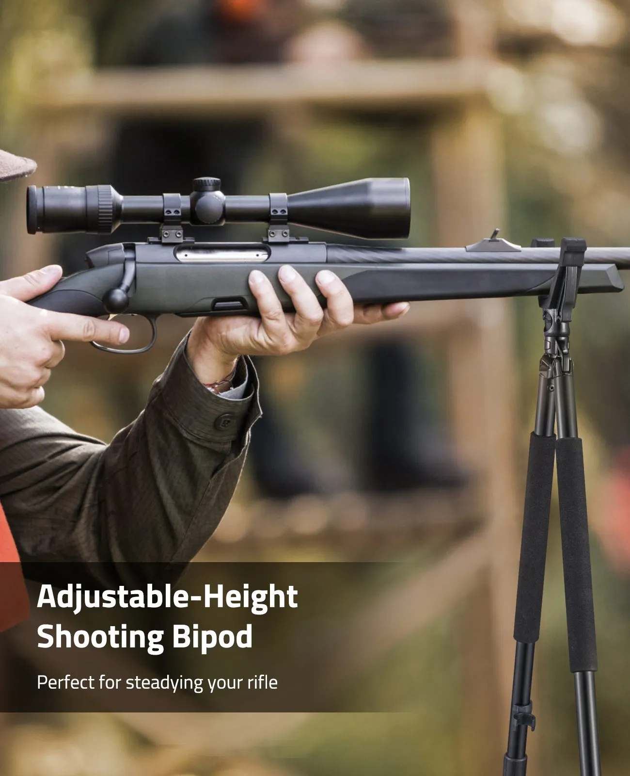 Cvlife Shooting Tripods for Rifles with 360° QD V Yoke Rest