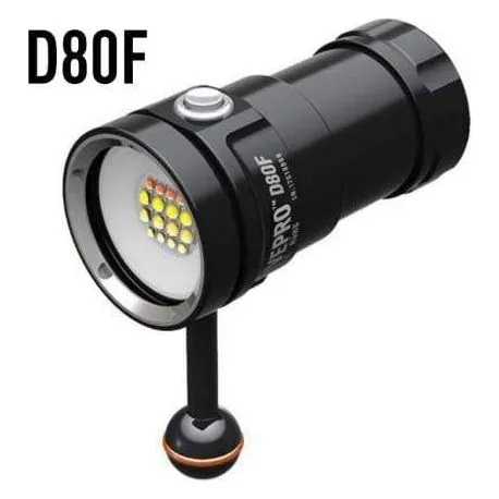 DivePro D80F (Plus) White/Red/UV 8000 Lumen Video Light