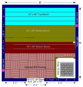 DIY 8 x 8 Extended Height Aspen Interior Sauna Liner Kit