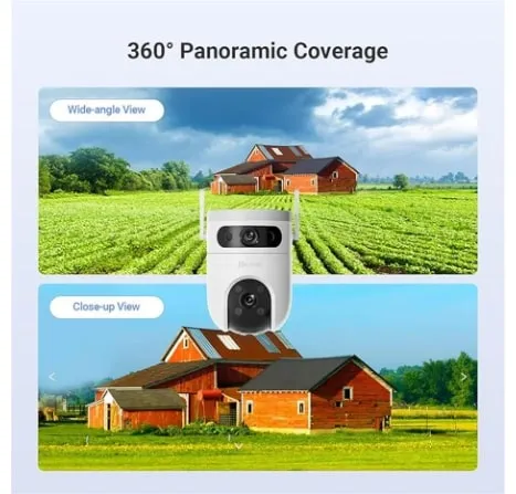 EZVIZ H9c Dual 2K (3MP) Outdoor PT WiFi Camera | Human/Vehicle Shape Detection, Color Night Vision, Dual Wi-Fi Antennas, Two Way Talk, Up to 512 GB MicroSD Card