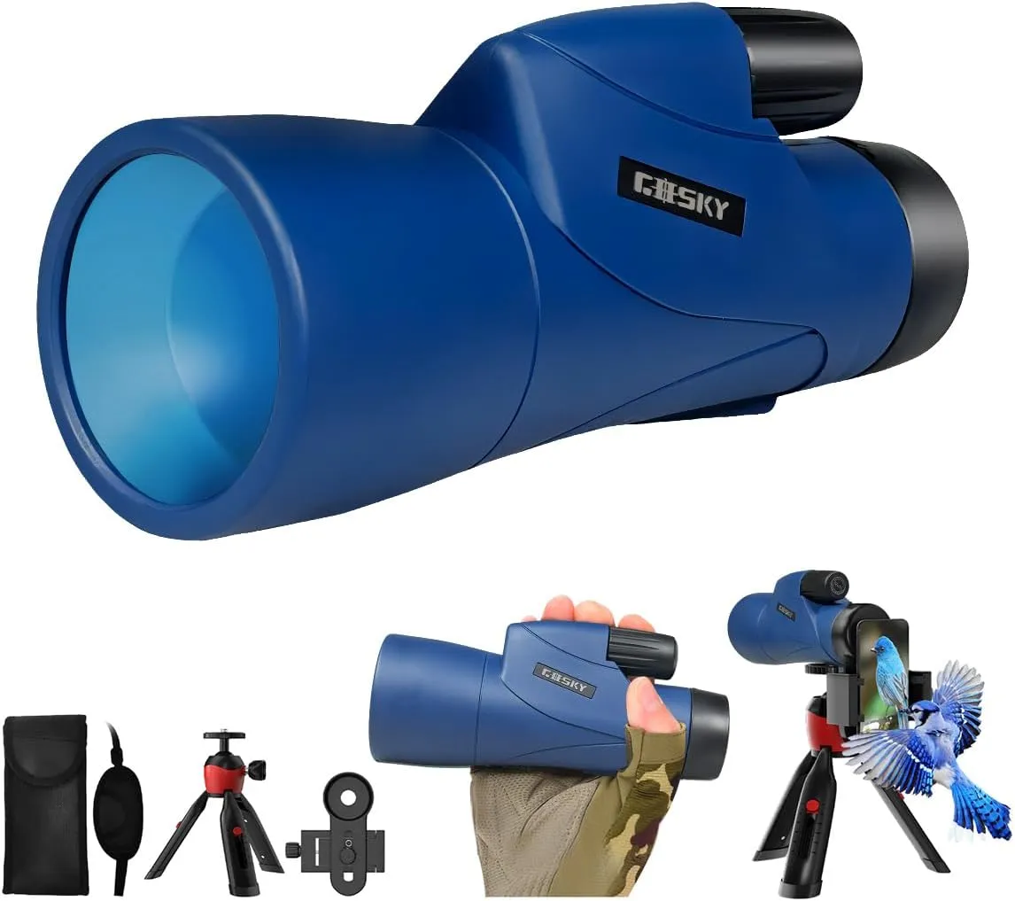 High Definition Monocular Telescope and Quick Smartphone Holder