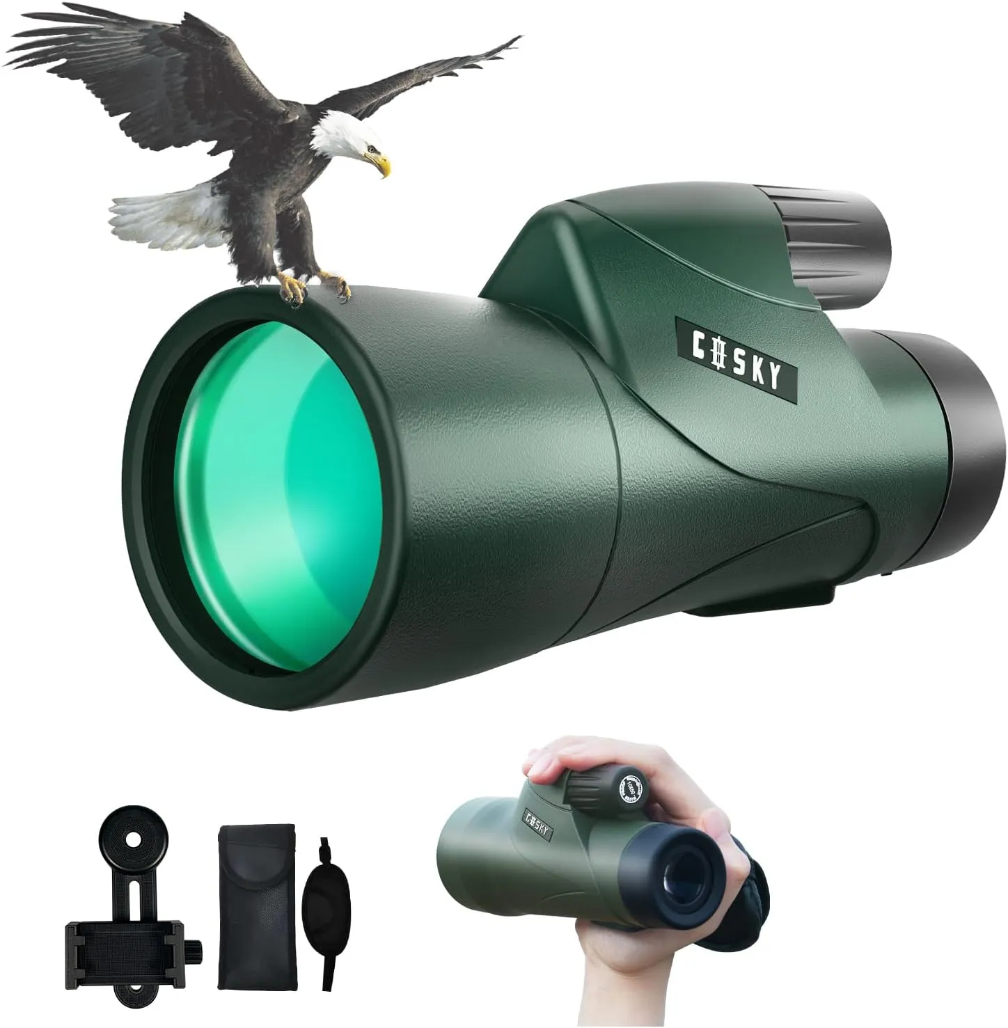 High Definition Monocular Telescope and Quick Smartphone Holder